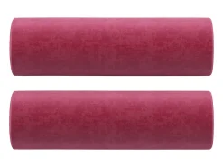 Sofá* Sofá 2 lug. + almofadas decorativas 140cm veludo tinto PT918124 Vermelho