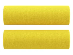 Sofá| Sofá 2 lug. + almofadas decorativas 140 cm tecido -claro PT561248 Amarelo