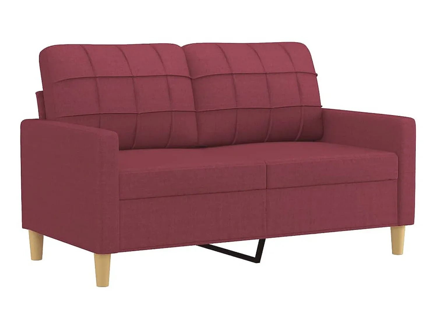 Sofá* Sofá 2 lug. + almofadas decorativas 120cm tecido tinto PT479087 Vermelho