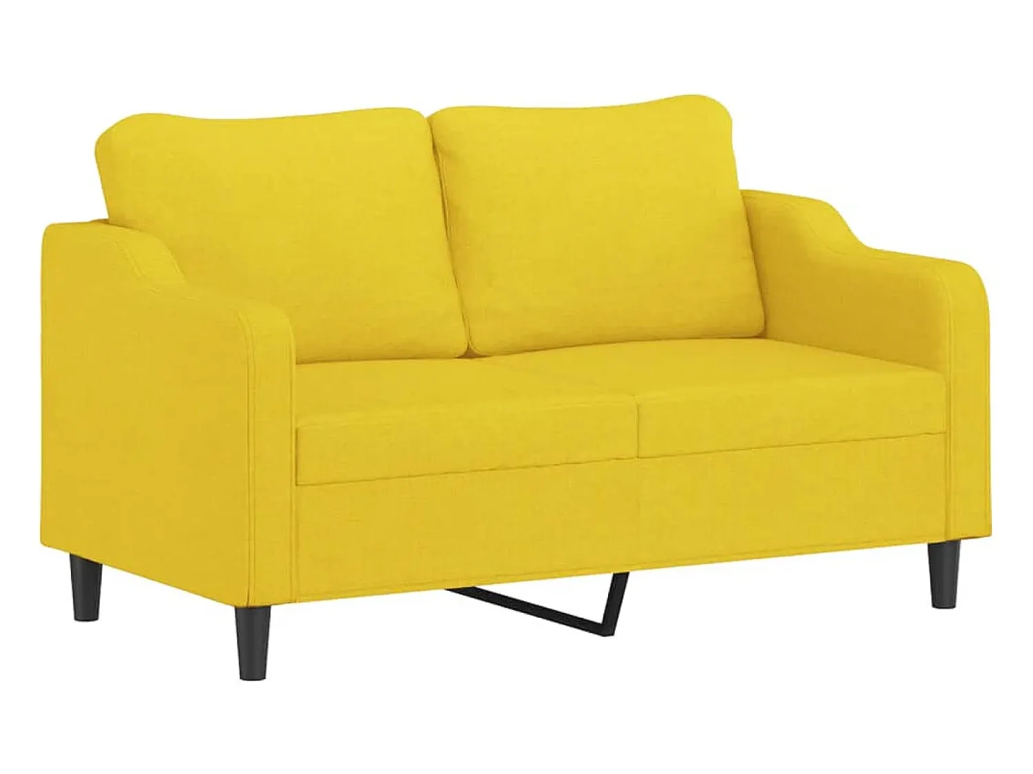 vidaxl Sofá 2 lug. + almofadas decorativas 140 cm tecido -claro^ Sofá