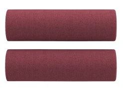 Sofá 3 lug. + almofadas decorativas 180cm tecido tinto PT902894^ Sofá