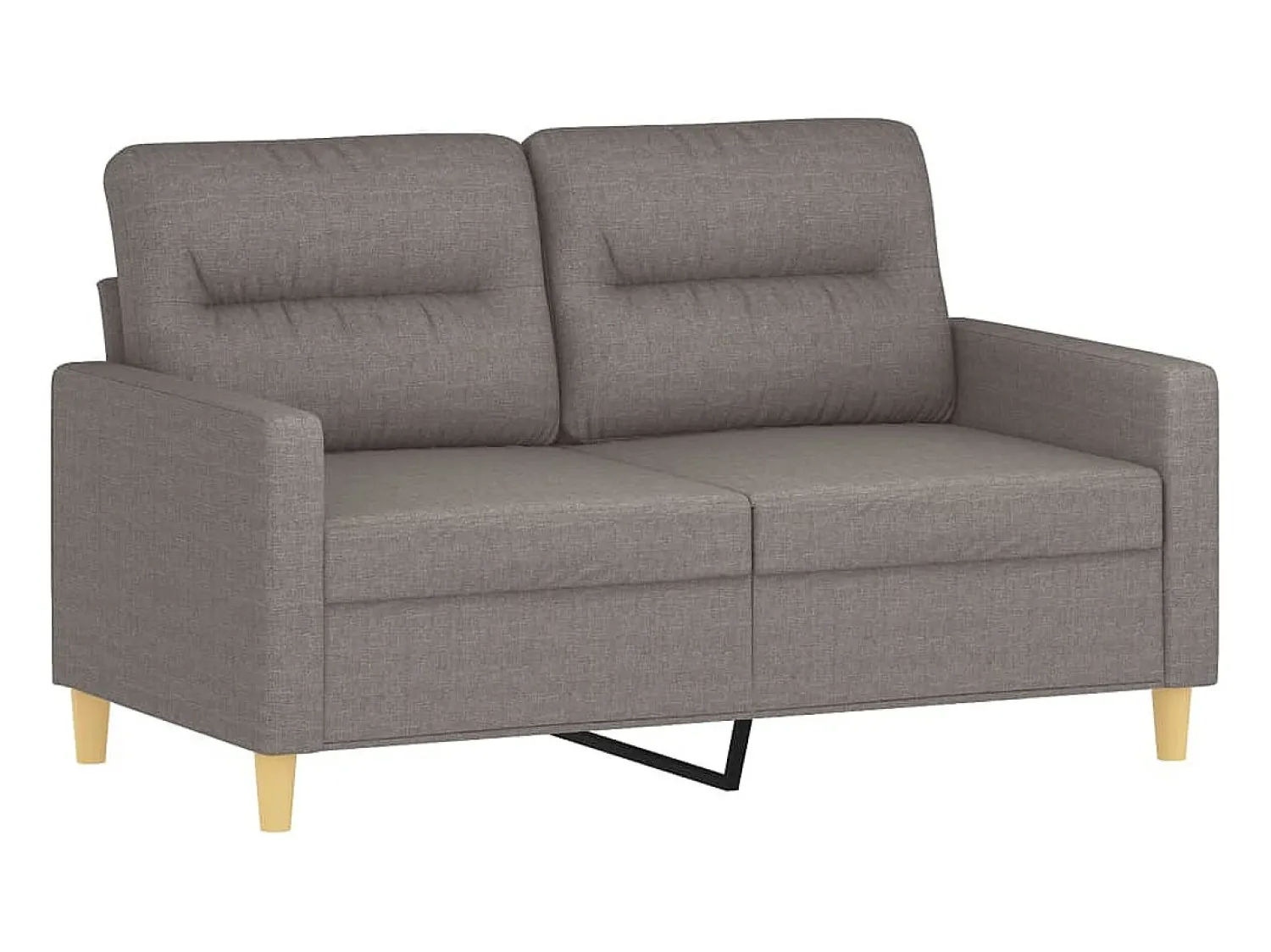 Sofá 2 lug. +almofadas decoração 120cm tecido cinza-acastanhado PT794829^ Sofá