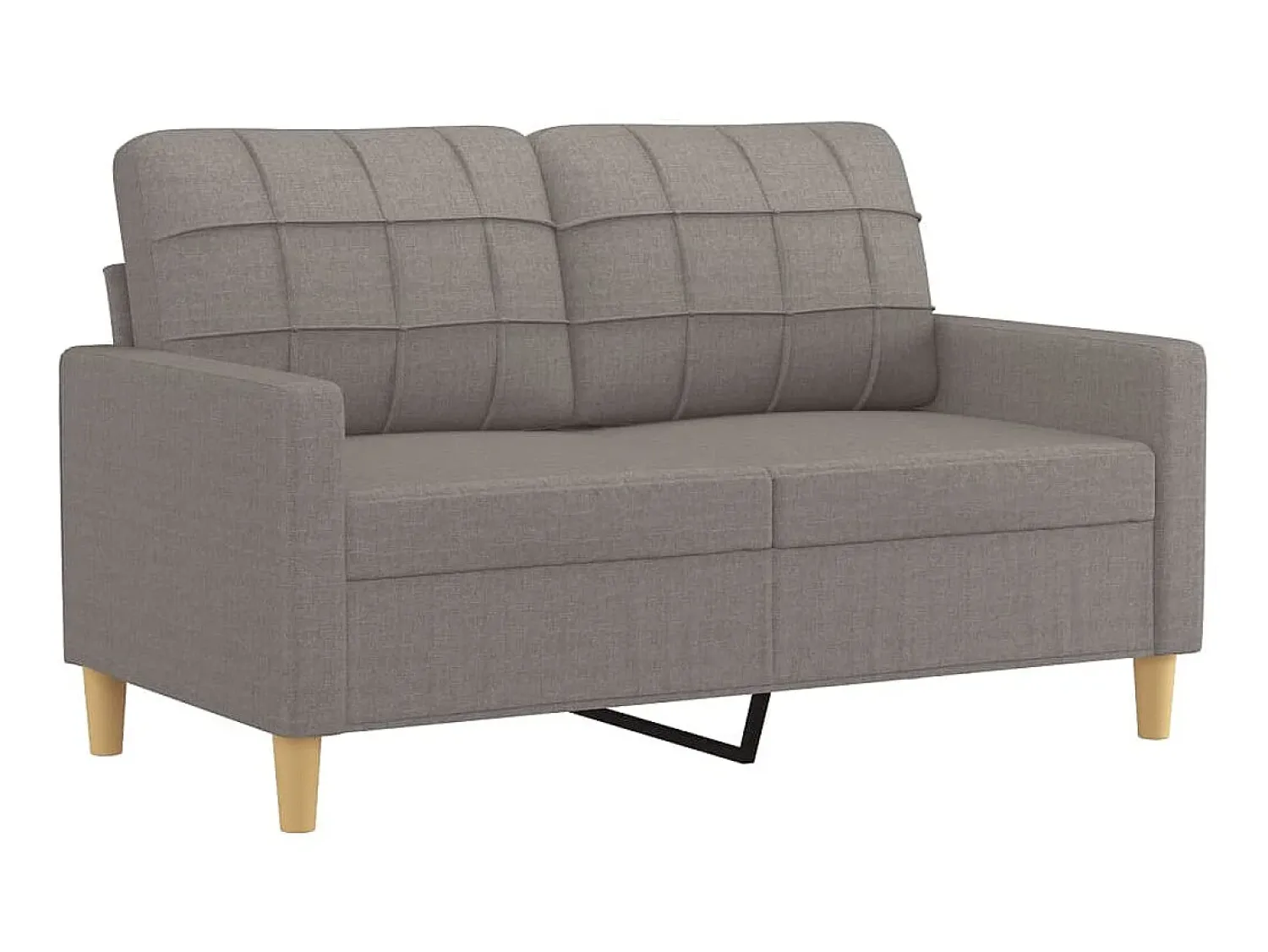 Sale Sofá 2 lug. +almofadas decoração 120cm tecido cinza-acastanhado PT513597 Taupe