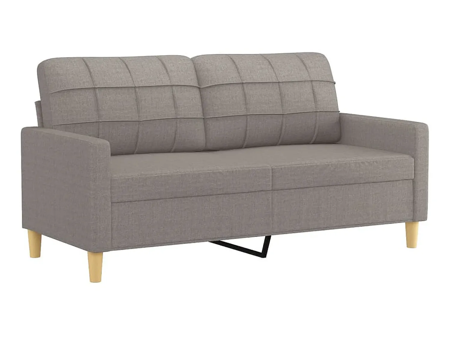 Sofá 2 lug. +almofadas decoração 140cm tecido cinza-acastanhado PT162834^ Sofá