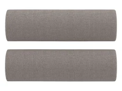 Sofá 2 lug. +almofadas decoração 140cm tecido cinza-acastanhado PT162834^ Sofá