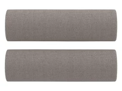 New Sofá 2 lug. +almofadas decoração 140cm tecido cinza-acastanhado PT806895 Taupe