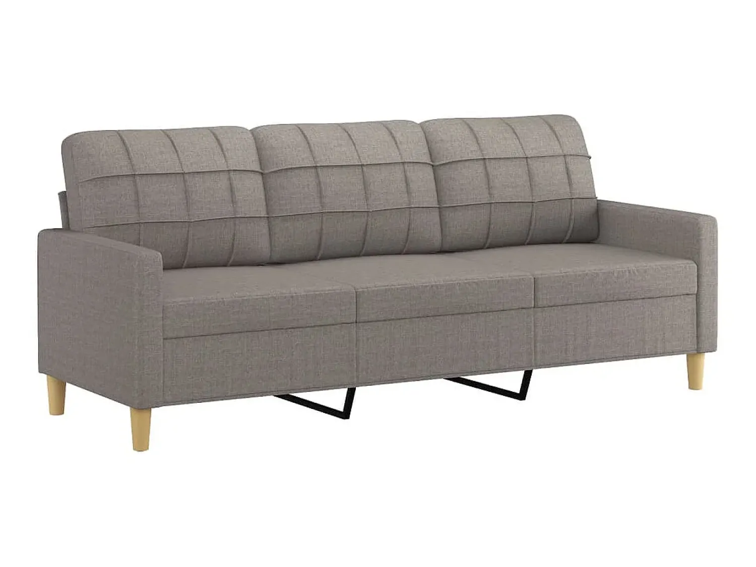 Sofá* Sofá 3 lug. +almofadas decoração 180cm tecido cinza-acastanhado PT121818 Taupe