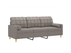 Sofá* Sofá 3 lug. +almofadas decoração 180cm tecido cinza-acastanhado PT121818 Taupe