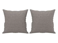 Sofá| Sofá 2 lug. +almofadas decoração 120cm tecido cinza-acastanhado PT170096 Taupe