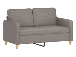 Sofá| Sofá 2 lug. +almofadas decoração 120cm tecido cinza-acastanhado PT170096 Taupe
