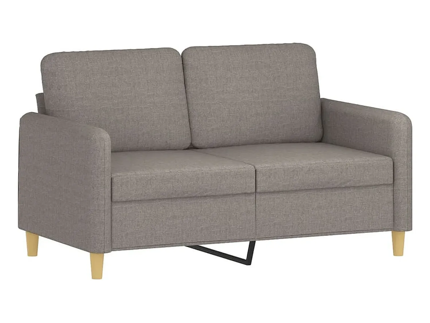 Sofá| Sofá 2 lug. +almofadas decoração 120cm tecido cinza-acastanhado PT170096 Taupe