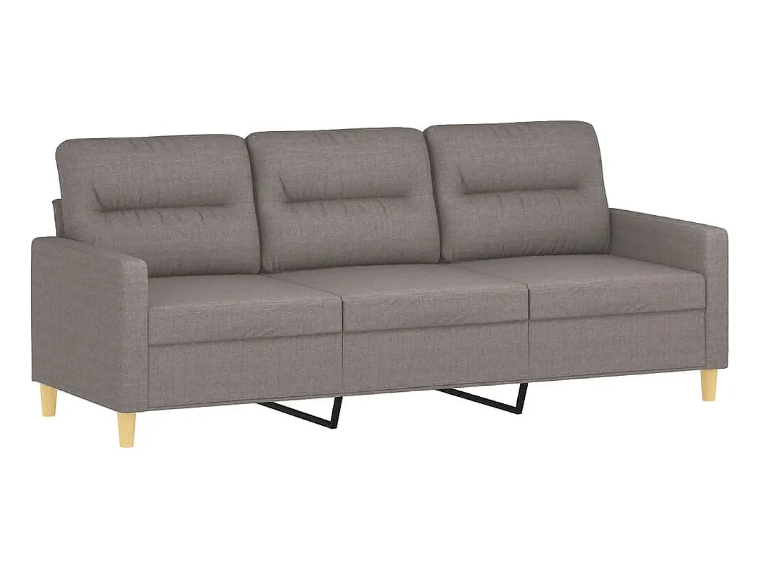 Sofá 3 lug. +almofadas decoração 180cm tecido cinza-acastanhado PT864591^ Sofá