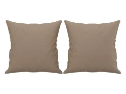 Sofá* Sofá 3 lug. c/ almofadas 180 cm couro artif. cappuccino PT353805 Castanho