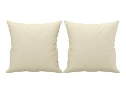 Sofá| Sofá 3 lug. c/ almofadas decorativas 180 cm couro artif. PT874464 Creme