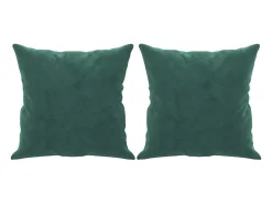 Sofá 3 lug. c/ almofadas decorativas 180 cm veludo -escuro PT865613^ Sofá