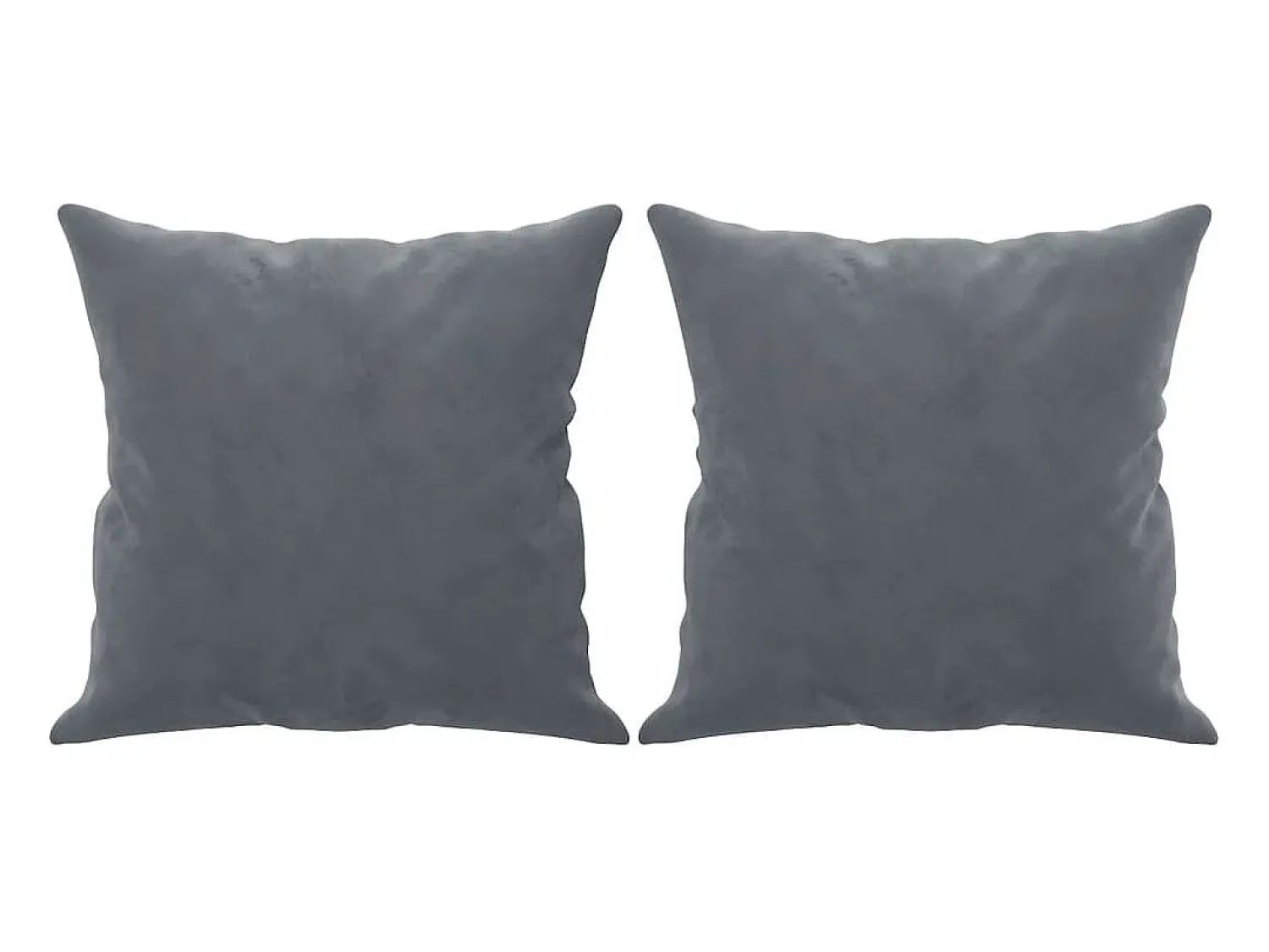Sofá 2 lug. c/ almofadas decorativas 140 cm veludo cinza-escuro PT759540^ Sofá