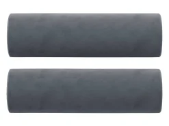 Sofá* Sofá 3 lug. c/ almofadas decorativas 180 cm veludo cinza-escuro PT205070 Cinzento