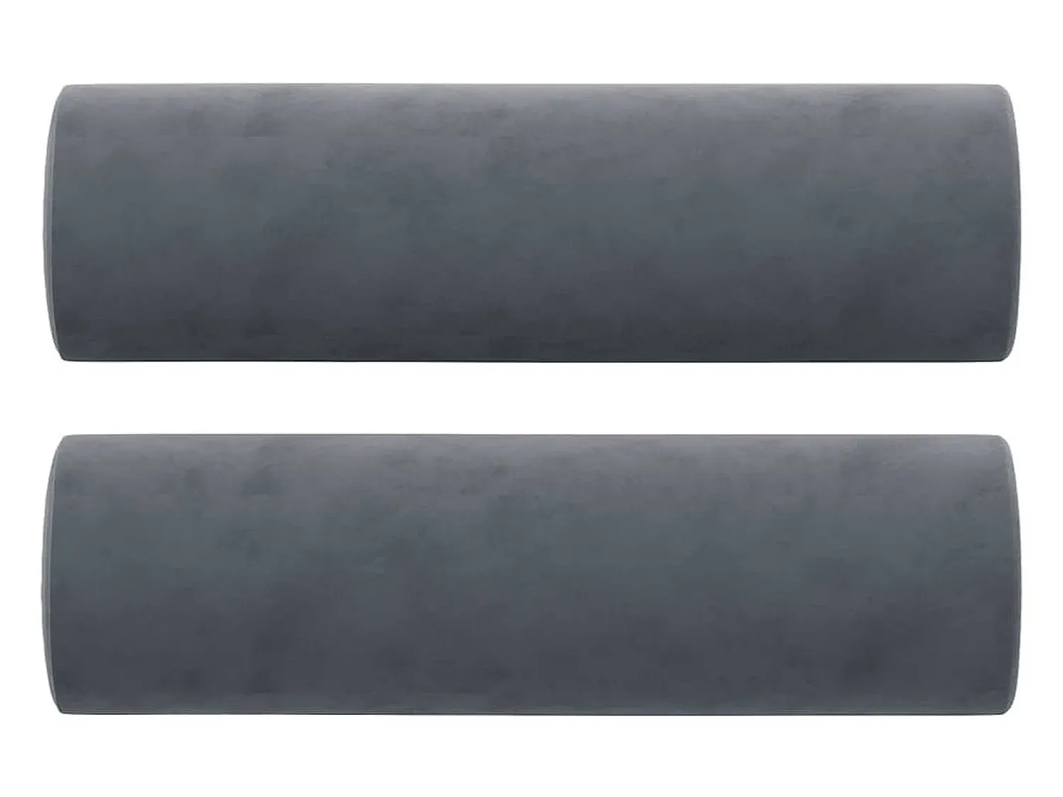 Sofá 2 lug. c/ almofadas decorativas 120 cm veludo cinza-escuro PT681801^ Sofá