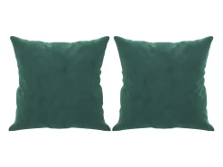 Sofá* Sofá 2 lug. c/ almofadas decorativas 140cm veludo -escuro PT931028 Verde
