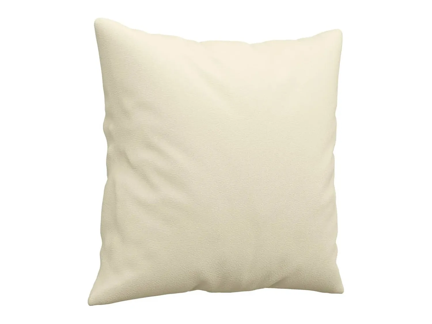 Sofá|vidaxl Sofá 3 lug. c/ almofadas decorativas 180 cm couro artif. Creme