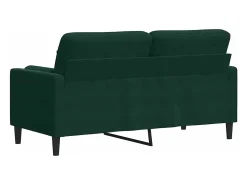 Clearance vidaxl Sofá 2 lug. c/ almofadas decorativas 140cm veludo -escuro Verde