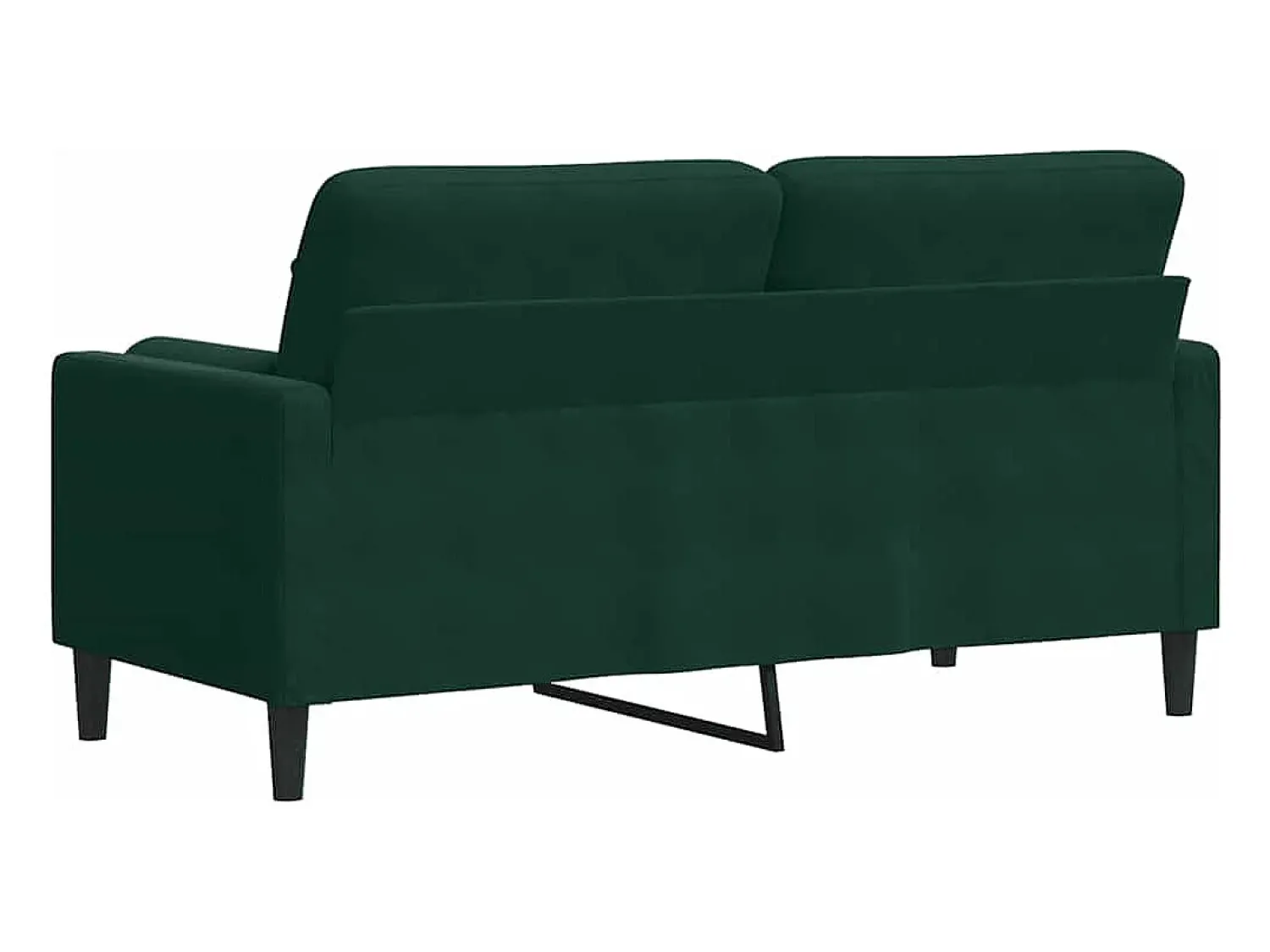 Clearance vidaxl Sofá 2 lug. c/ almofadas decorativas 140cm veludo -escuro Verde