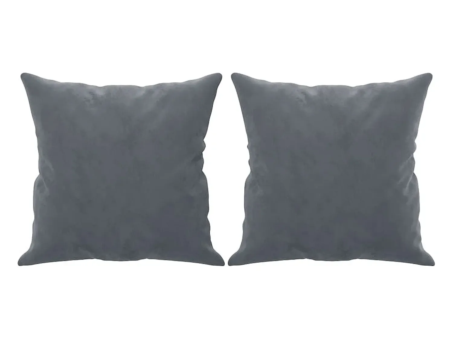 Sofá 2 lug. c/ almofadas decorativas 120 cm veludo cinza-escuro PT689431^ Sofá