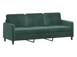 Sofá| Sofá 3 lug. c/ almofadas decorativas 180 cm veludo -escuro PT658530 Verde