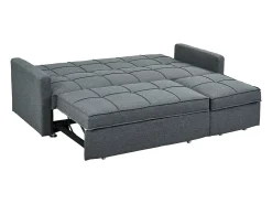 Sofá|Vente-unique Sofá 3 lug. convertível em cama tecido cinza - CANETTI Cinzento