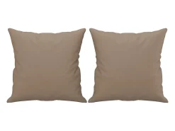 Sofá* Sofá 2 lugares + almofadas 120 cm couro artificial cappuccino PT262987 Castanho