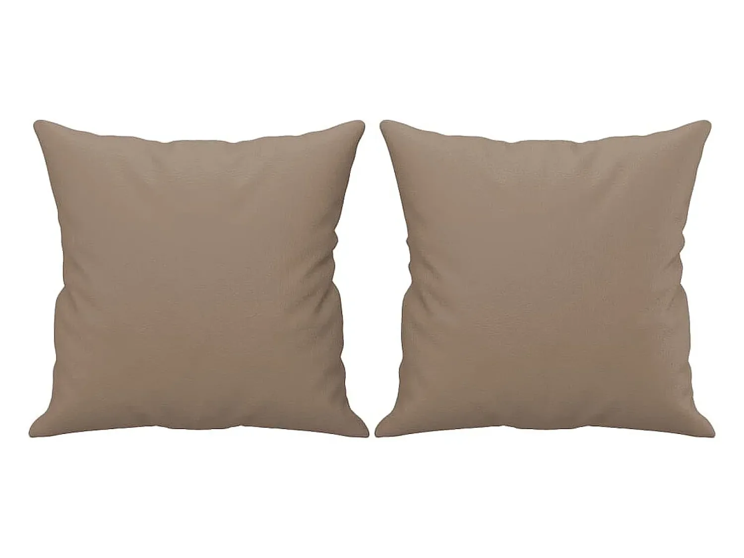 Sofá* Sofá 2 lugares + almofadas 120 cm couro artificial cappuccino PT262987 Castanho