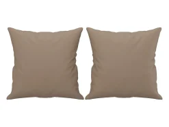 Sofá| Sofá 2 lugares + almofadas 120 cm couro artificial cappuccino PT653104 Castanho