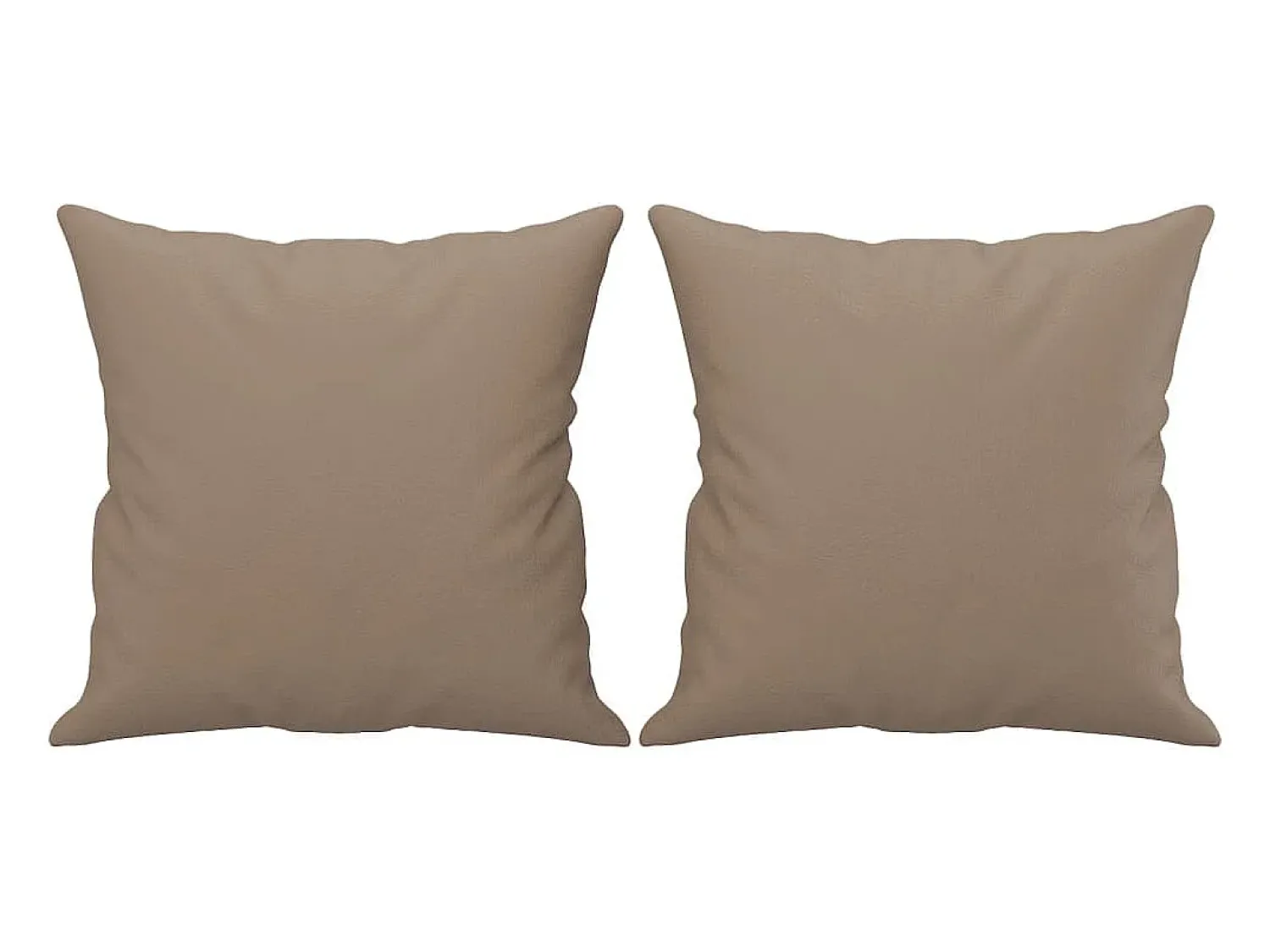 Sofá 2 lugares + almofadas 140 cm couro artificial cappuccino PT109055^ Sofá