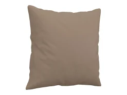 New vidaxl Sofá 2 lugares + almofadas 120 cm couro artificial cappuccino Castanho