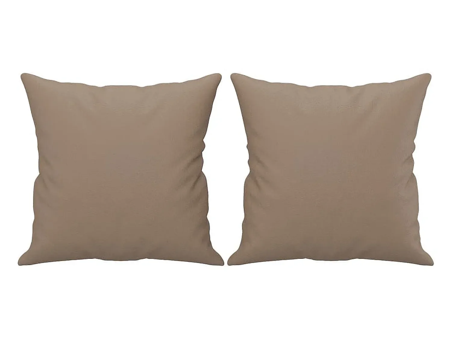 Sofá* Sofá 2 lugares + almofadas 120 cm couro artificial cappuccino PT621422 Castanho