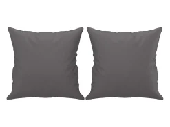 Hot Sofá 2 lugares + almofadas decorativas 120cm couro artif. cinza PT788839 Cinzento