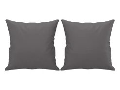 Clearance Sofá 2 lugares + almofadas decorativas 120cm couro artif. cinza PT906283 Cinzento