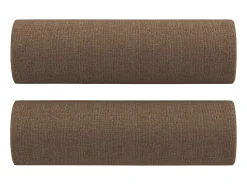 Sofá| Sofá 2 lugares + almofadas decorativas 120 cm tecido PT737445 Castanho