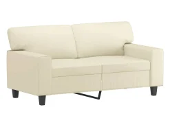 Sofá 2 lugares + almofadas decorativas 120cm couro artif. PT584357^ Sofá