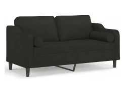Sofá 2 lugares + almofadas decorativas 140 cm tecido PT944624^ Sofá