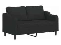 Sofá 2 lugares + almofadas decorativas 140 cm tecido PT944624^ Sofá