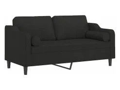 Sofá 2 lugares + almofadas decorativas 140 cm tecido PT944624^ Sofá