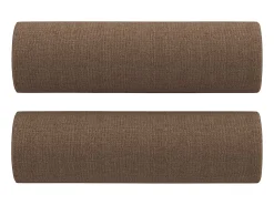 Sofá| Sofá 2 lugares + almofadas decorativas 140 cm tecido PT840933 Castanho