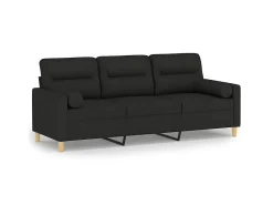 Sofá 3 lugares + almofadas decorativas 180 cm tecido PT983626^ Sofá