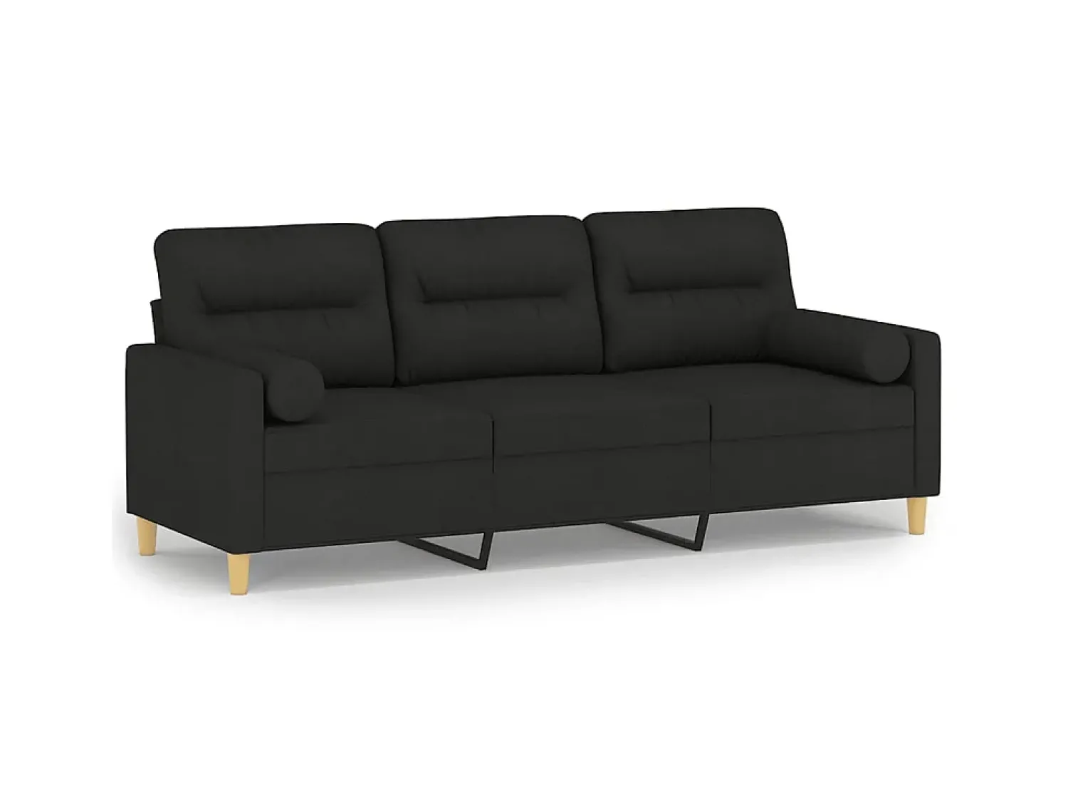 Sofá 3 lugares + almofadas decorativas 180 cm tecido PT983626^ Sofá