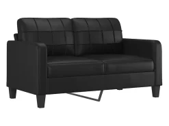 vidaxl Sofá 2 lugares + almofadas decoração 140 cm couro artif.^ Sofá