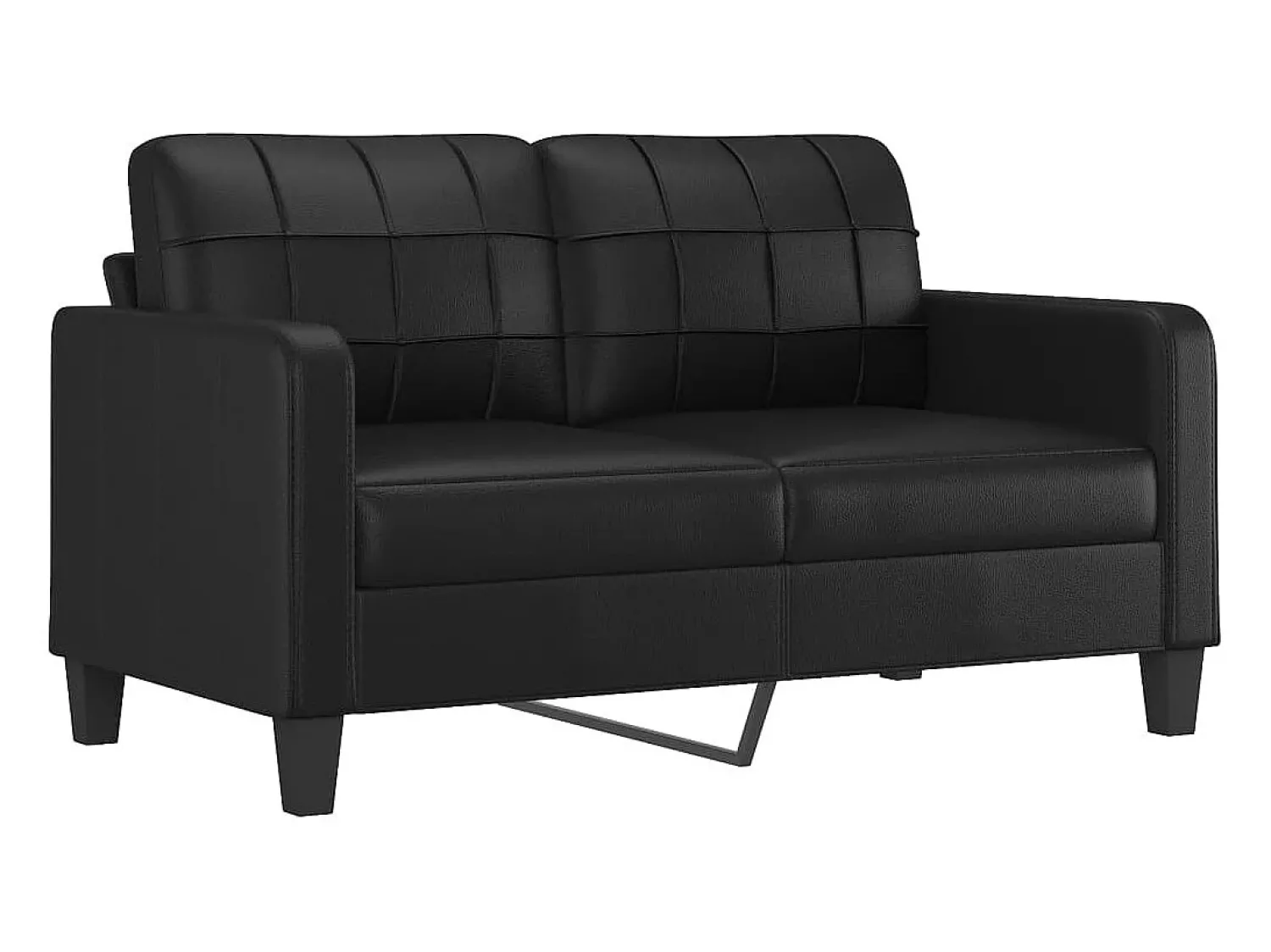 vidaxl Sofá 2 lugares + almofadas decoração 140 cm couro artif.^ Sofá