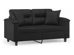 Sofá 2 lugares + almofadas decorativas 120cm couro artif. PT399038^ Sofá