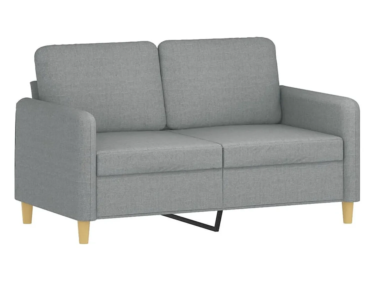 Sofá* Sofá 2 lugares + almofadas decorativas 120cm tecido cinza-claro PT148539 Cinzento claro