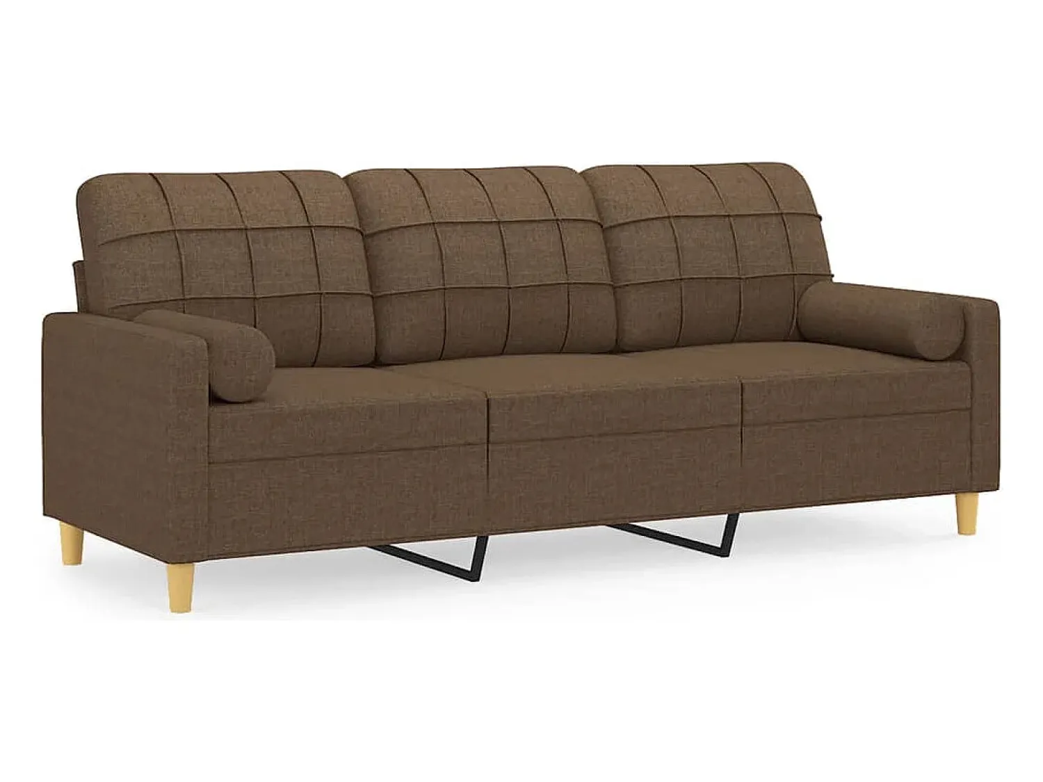Sofá 3 lugares + almofadas decorativas 180 cm tecido PT821074^ Sofá
